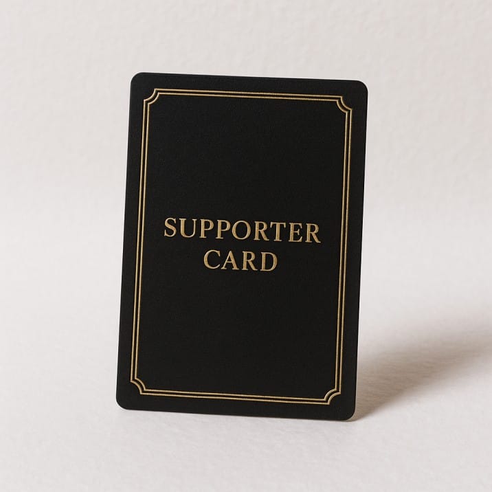 Donation collectible card